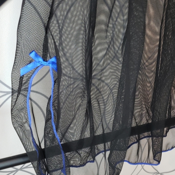 NWT coquette lingerie black/blue dress - Picture 5 of 5